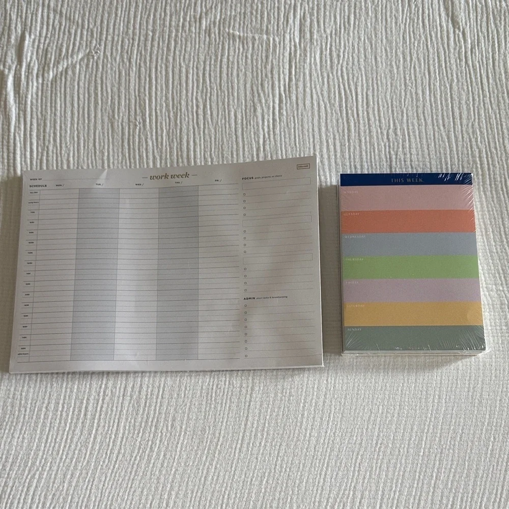 Weekly Planner and Notepad Set NWT